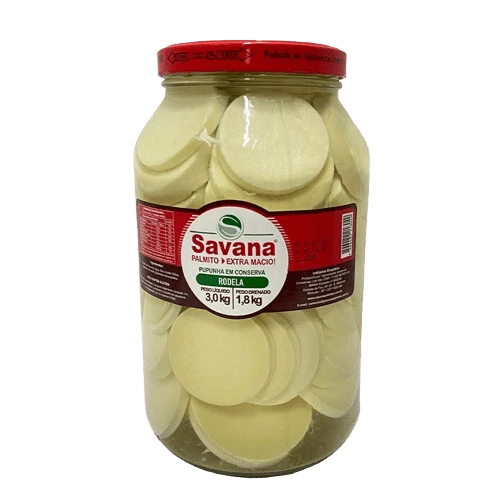 Palmito Pupunha Rodela Savana 1,8kg