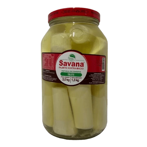Palmito Pupunha Tolete Savana 1,8kg 