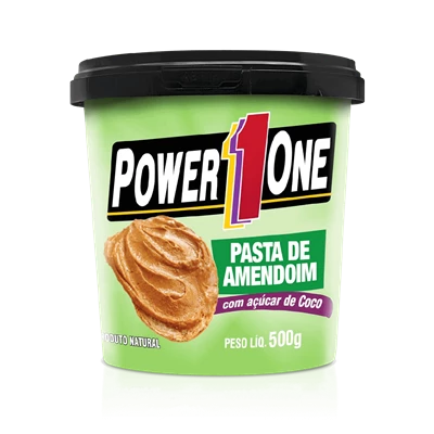 Pasta de Amendoim c/ Açúcar de Coco Power One 500g