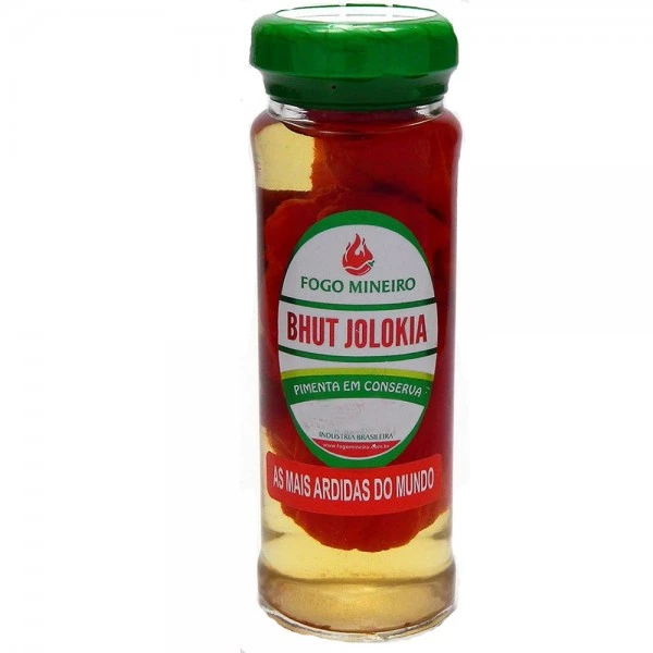 Pimenta Bhut Jolokia Conserva Fogo Mineiro 80g