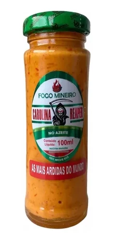 Pimenta Carolina Reaper no Azeite Fogo Mineiro 100ml