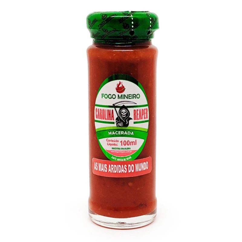 Pimenta Carolina Reaper Macerada Fogo Mineiro 100ml 
