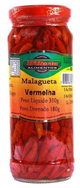 Pimenta Malagueta Vermelha D'horta 180g
