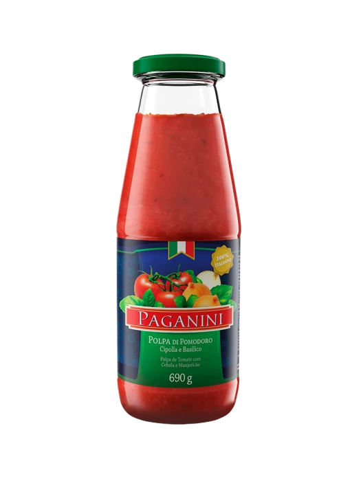 Polpa de Tomate com Manjericão e Cebola Paganini 690g
