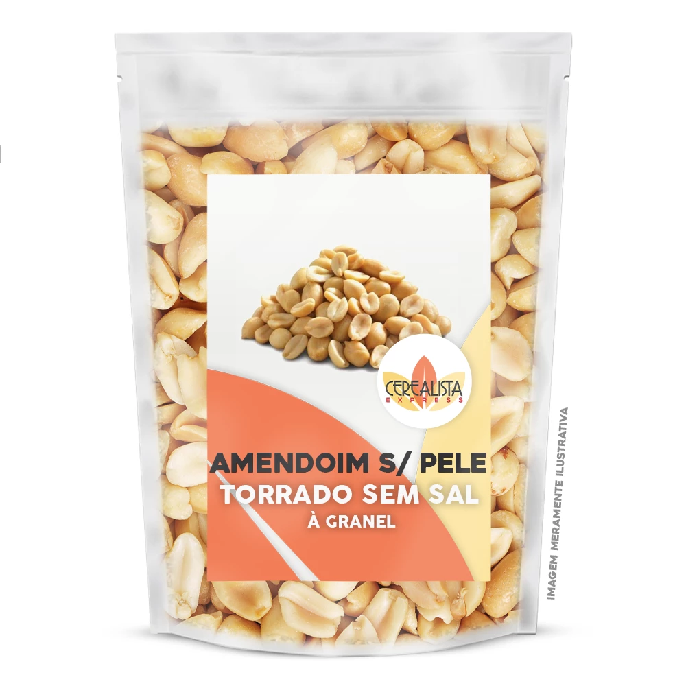 Amendoim Torrado Sem Pele e Sem Sal