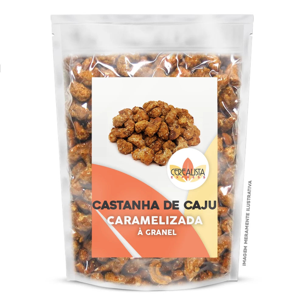Castanha de Caju Caramelizada com Gergelim