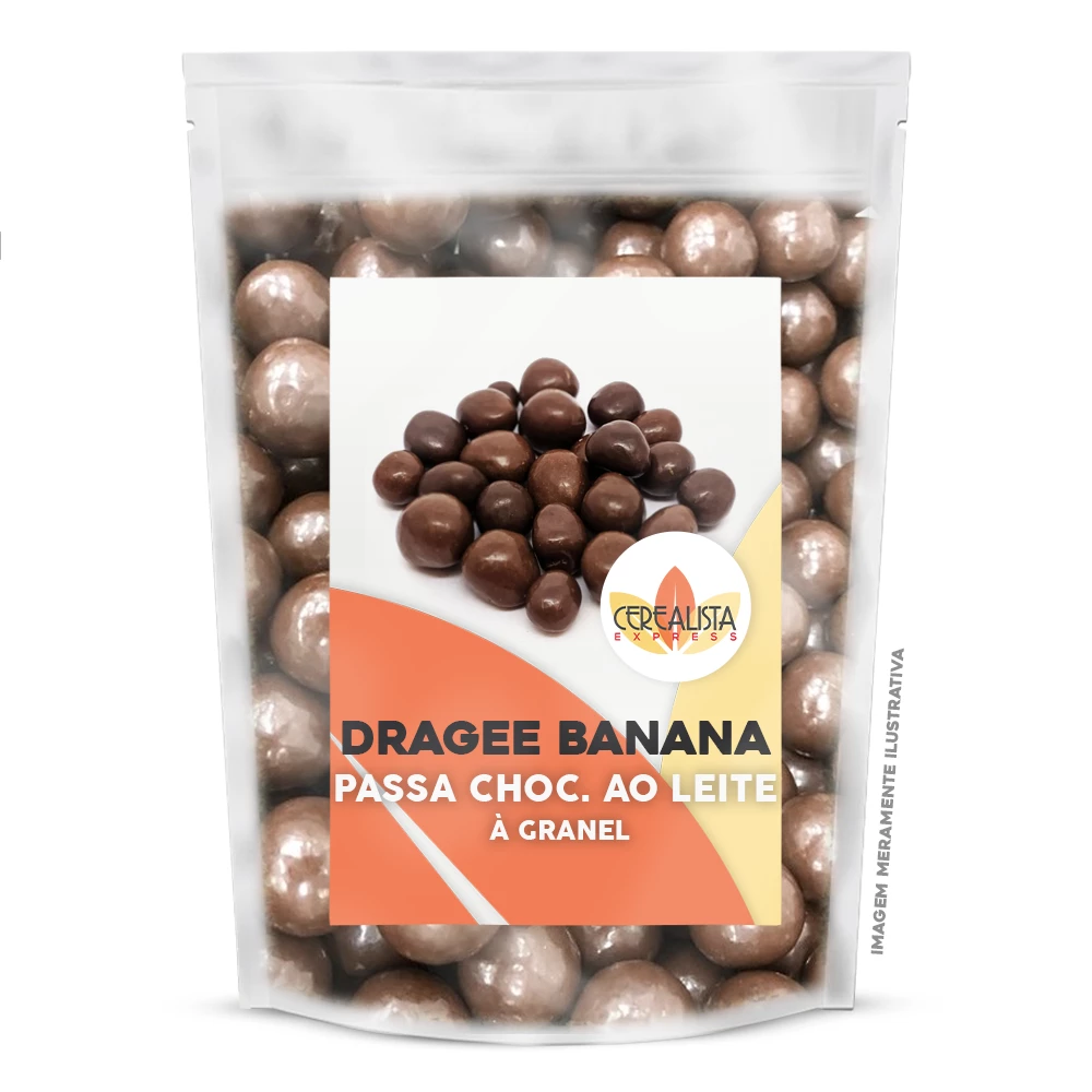 Dragee Banana Passa Chocolate ao Leite