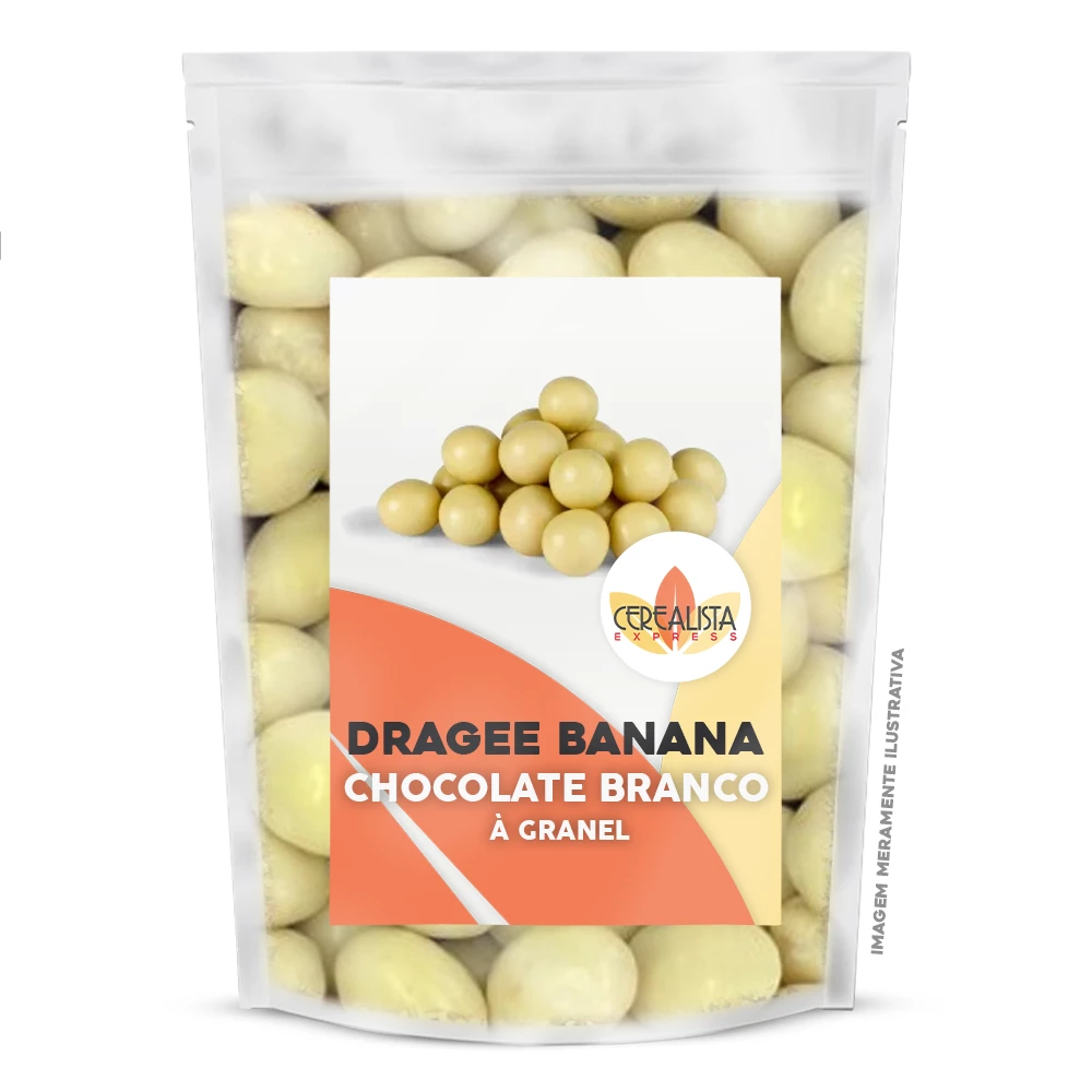 Dragee Banana Passa Chocolate Branco a Granel