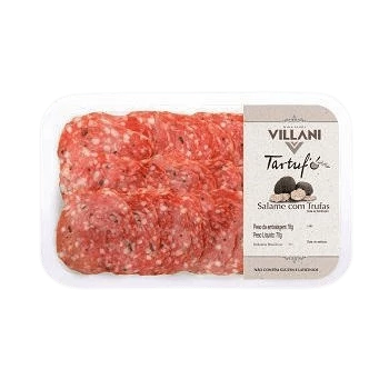 Salame com Trufas Fatiado Villani Bandeja 70g