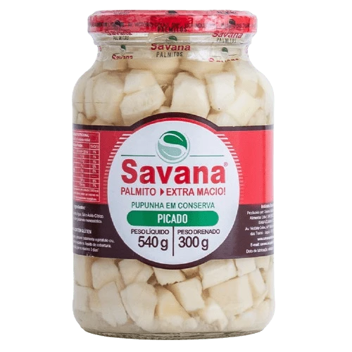 Palmito Pupunha Picado Savana 300g 