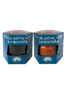 Kit Ovas De Capelin Voador Vermelha e Preta Damm 90g