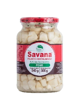 Palmito Pupunha Picado Savana 300g 