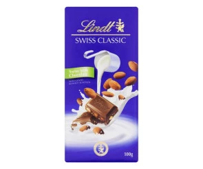 Chocolate ao Leite com Amêndoa Lindt Swiss Classic (100g)