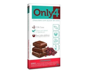 Chocolate 70% Cacau com Cranberry Only4 80g 