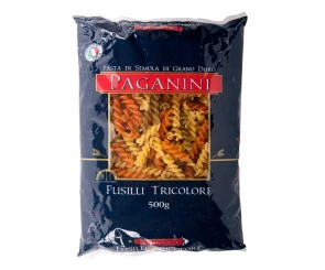 Massa Fusilli Tricolore 500g Paganini