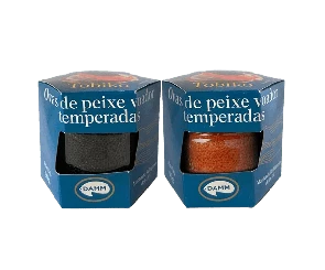 Kit Ovas De Capelin Voador Vermelha e Preta Damm 90g 